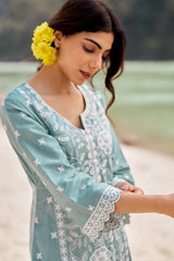 NEER - Blue Cotton Suit Set