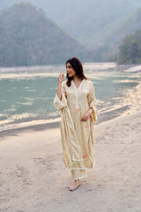 SUKOON - Beige Cotton Suit Set