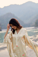 SUKOON - Beige Cotton Suit Set