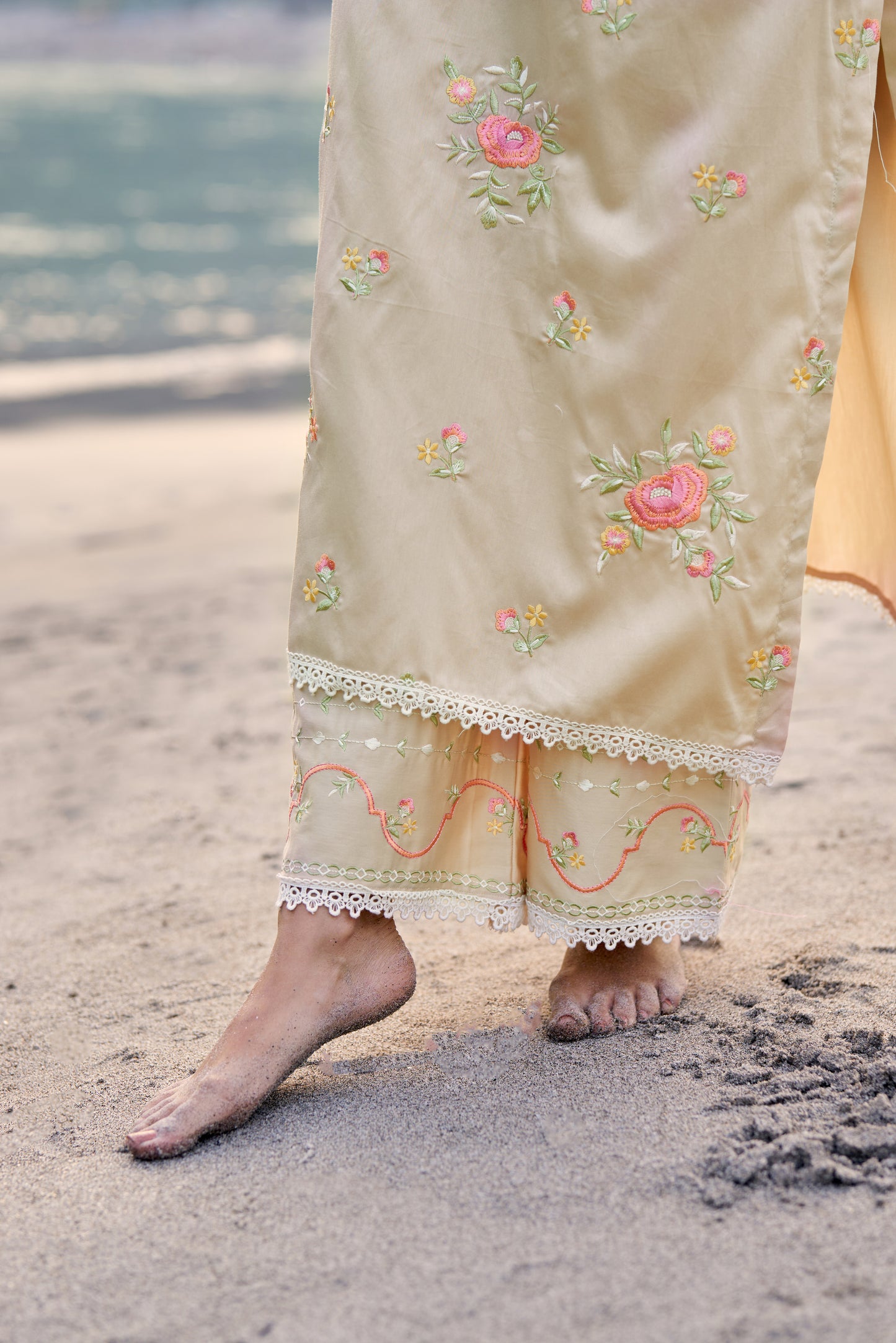 SUKOON - Beige Cotton Suit Set