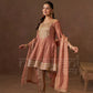 ISHQ - Rustic Orange Tissue-Organza Anarkali Set