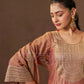 ISHQ - Rustic Orange Tissue-Organza Anarkali Set