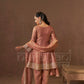 ISHQ - Rustic Orange Tissue-Organza Anarkali Set