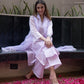 Shreya Lakhani in Aparajita - Lavender Chanderi Embroidered Suit Set.