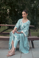 Shreya Lakhani in LEHER - Blue Cotton Suit Set
