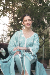 Shreya Lakhani in LEHER - Blue Cotton Suit Set