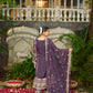 IRA - Purple Organza A-line Suit Set