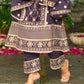 IRA - Purple Organza A-line Suit Set