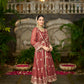 KAVYA - Rust Organza Anarkali Set.