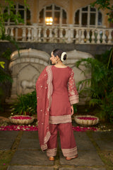 NYRA - Rust Organza Farsi Salwar Set