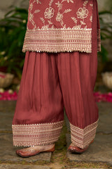 NYRA - Rust Organza Farsi Salwar Set