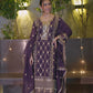Shreya Lakhani in IRA - Purple Organza A-line Suit Set