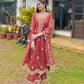 Jasnoor Anand in Rust Chanderi Silk Suit Set