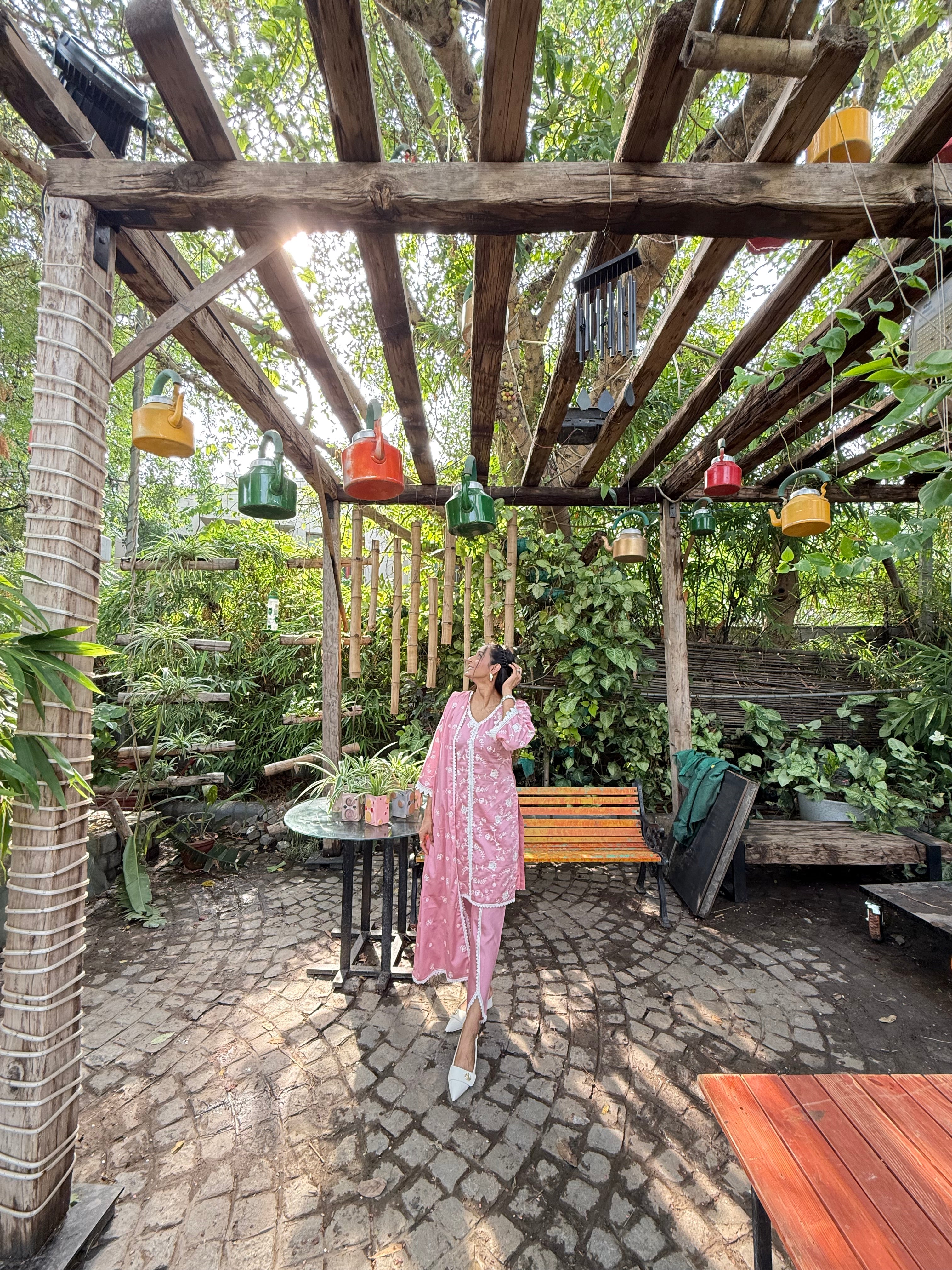 Nikita Nahar in VAYU - Pink Cotton Suit Set