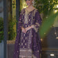 Shreya Lakhani in IRA - Purple Organza A-line Suit Set