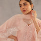 Ria Malhotra in Kamal - Peach Chanderi Embroidered Suit Set.