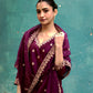 Shreya Lakhani in Khushnir - Wine Chanderi Embroidered Suit Set