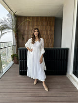 Mallika Singhania in Aseem Ivory White Embroidered Anarkali Gown Set