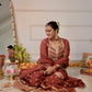 Divya Sabhlok in SIYAH - Rust Organza Sharara Set