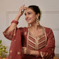 Divya Sabhlok in SIYAH - Rust Organza Sharara Set