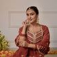 Divya Sabhlok in SIYAH - Rust Organza Sharara Set