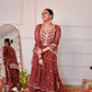 Divya Sabhlok in SIYAH - Rust Organza Sharara Set