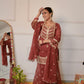 Divya Sabhlok in SIYAH - Rust Organza Sharara Set