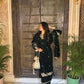 Nikita Chawla in GOONJ - Velvet Green Straight Suit Set.