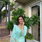 Shreya Lakhani in AYRA - Sea Green Chanderi Suit Set