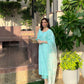 Shreya Lakhani in AYRA - Sea Green Chanderi Suit Set