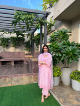 Shreya Lakahni in SAANVI - Pink Chanderi Suit Set