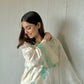 Navya Arya in Banphool - Ivory White Chanderi Embroidered Suit Set.