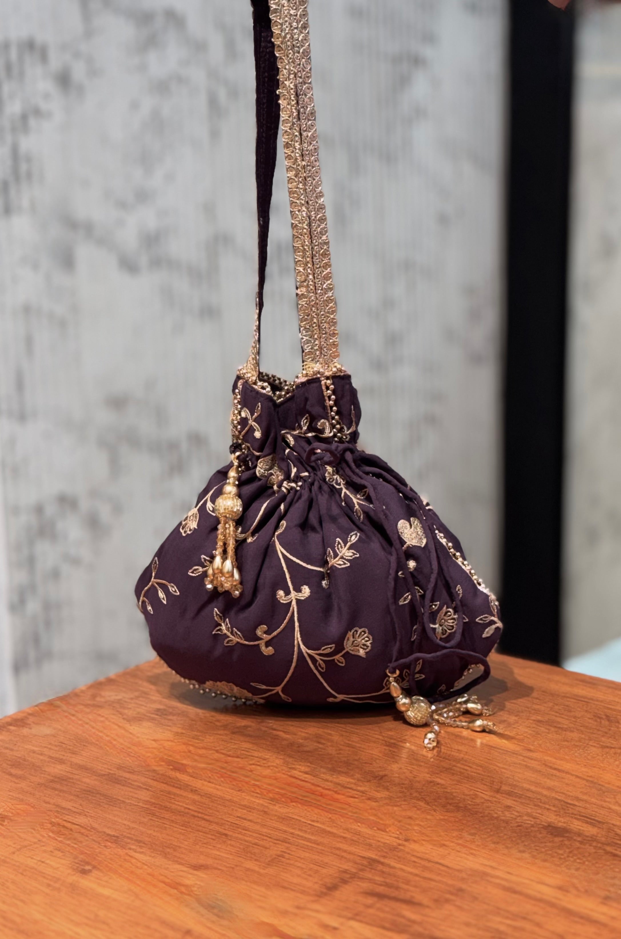 RIDDHI - Purple Organza Potli Bag