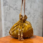 TIYA - Yellow Organza Potli Bag