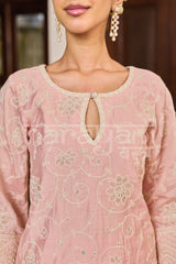 MEHRUN - Bush Pink Chanderi Suit Set