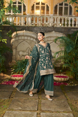NAINA - Green Organza Farsi Salwar Set