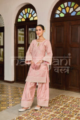 MEHRUN - Bush Pink Chanderi Suit Set