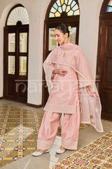 MEHRUN - Bush Pink Chanderi Suit Set