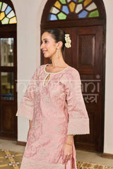 MEHRUN - Bush Pink Chanderi Suit Set