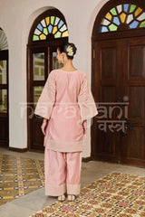 MEHRUN - Bush Pink Chanderi Suit Set