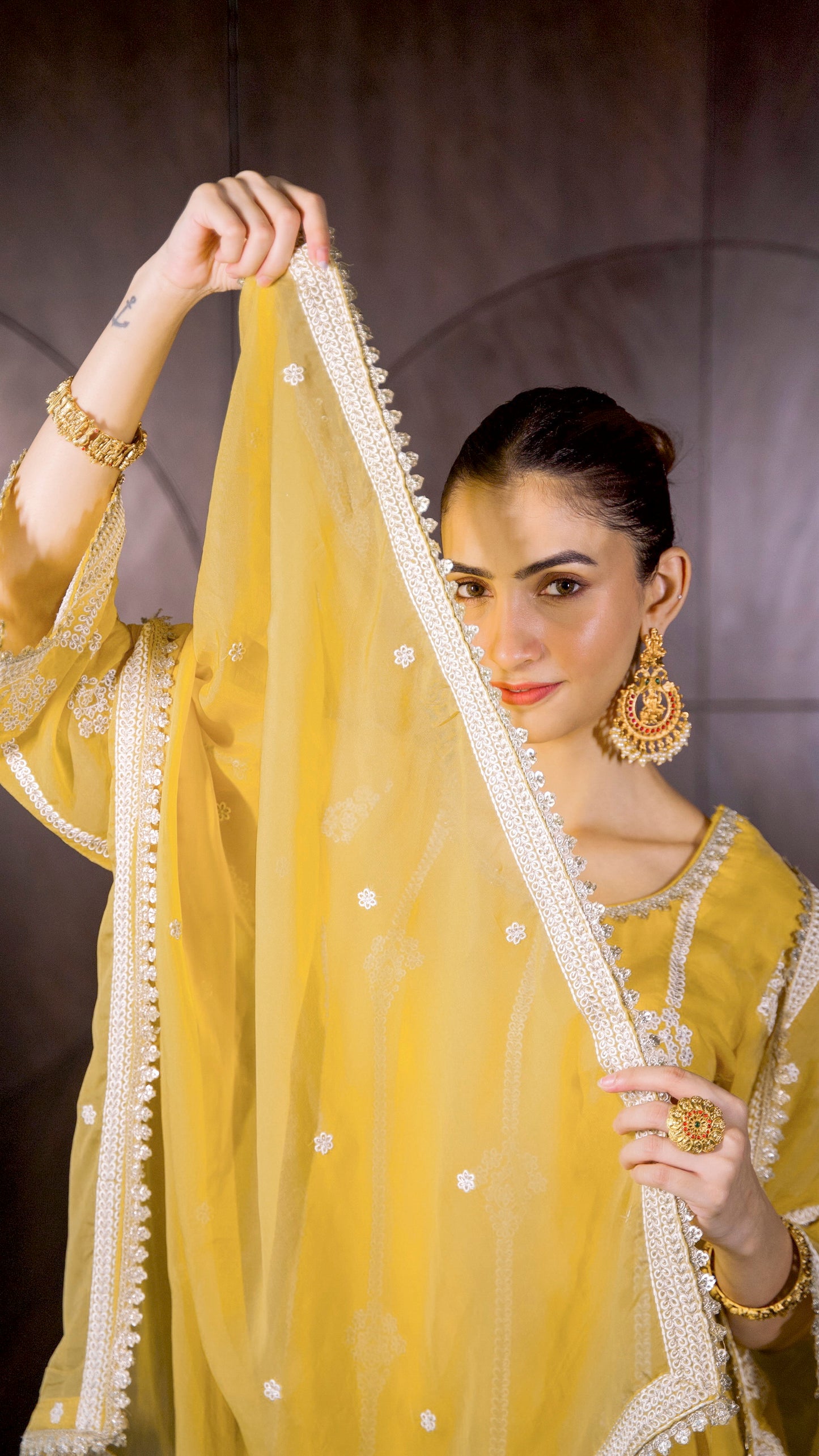 Shreya Lakhani in Nazneen - Yellow Organza Sharara Set