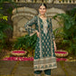 ISHITA - Green Organza A-line Suit Set