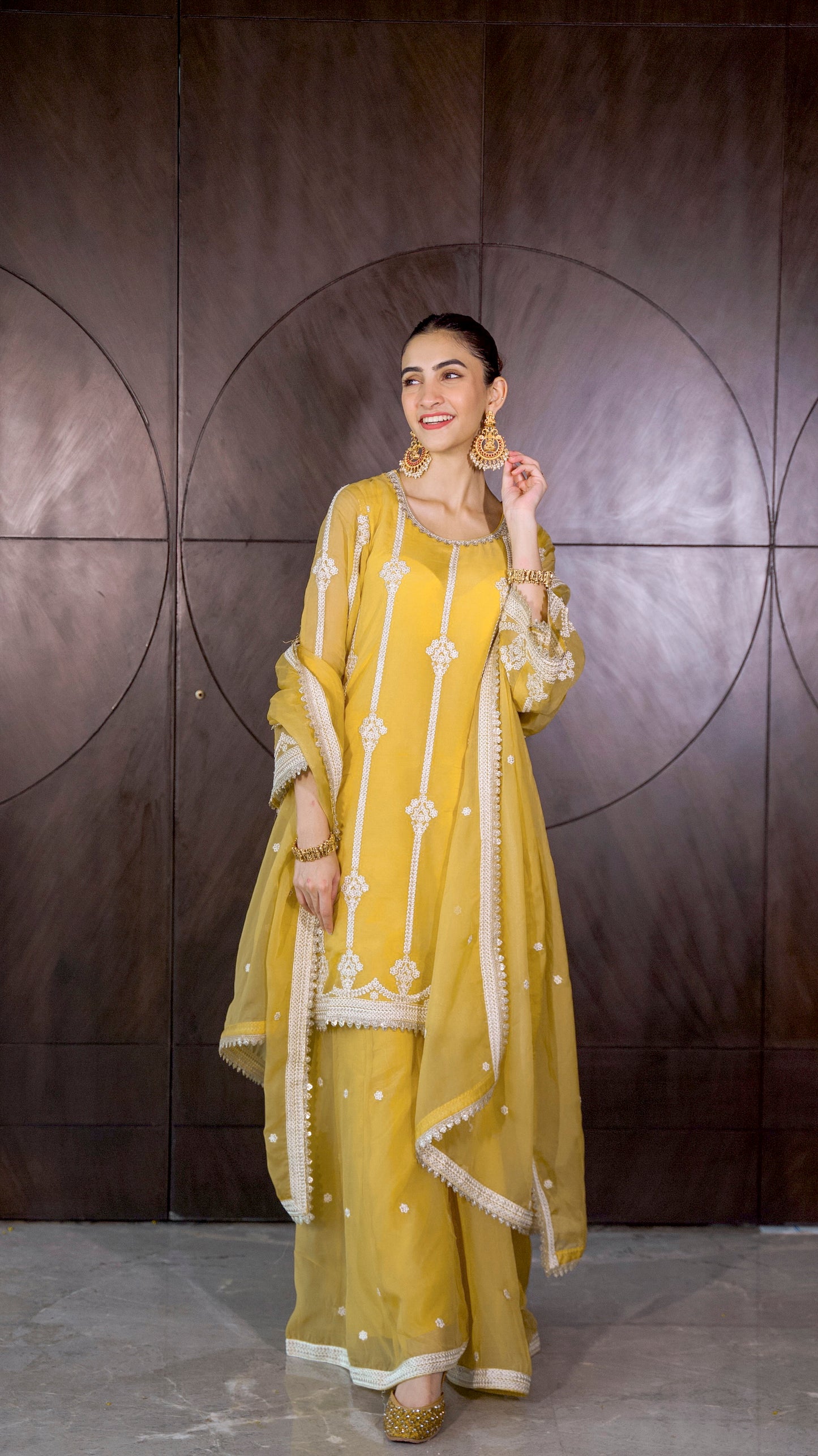 Shreya Lakhani in Nazneen - Yellow Organza Sharara Set