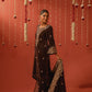 TAAL - Velvet Brown Straight Suit Set.