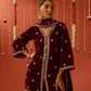 DHUN - Velvet Maroon Sharara Set