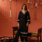 ROOHI - Velvet Blue Straight Suit Set