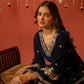 ROOHI - Velvet Blue Straight Suit Set