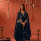 SUR - Velvet Blue Anarkali Set