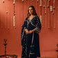 SUR - Velvet Blue Anarkali Set