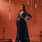 SUR - Velvet Blue Anarkali Set